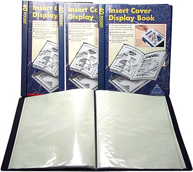 Colby 245A-10 Pocket A4 Navy Display Book Insert Front Cover